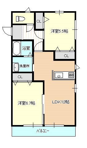 Prendre小川Ⅰ 間取り図