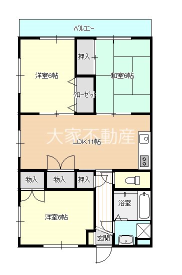 グランディール松尾 304号室 間取り