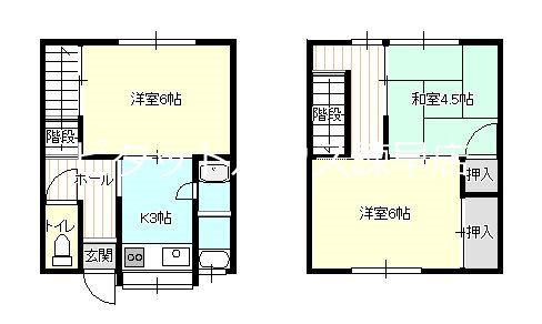 北口アパート 1号室 間取り