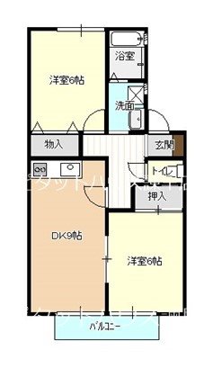 ハイカムール仲沖C棟 間取り図