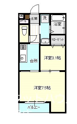 Prima Vista永昌東 109号室 間取り