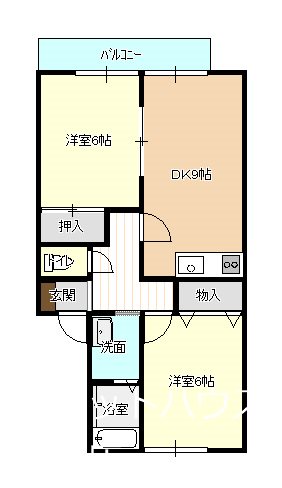 ハイカムール仲沖C棟 202号室 間取り