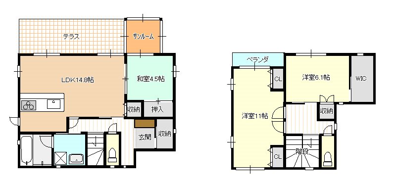 白岩町貸一戸建 間取り図