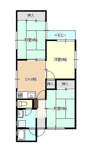 若葉コーポ 間取り図