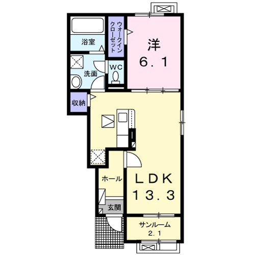 ドルチェくろまる　Ｂ 間取り図