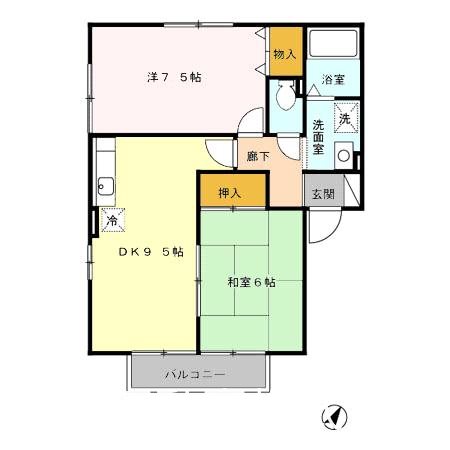 セジュールマイン　B棟 間取り図