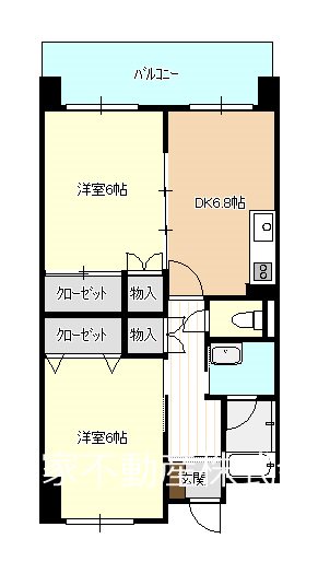 TAS2000 1203号室 間取り