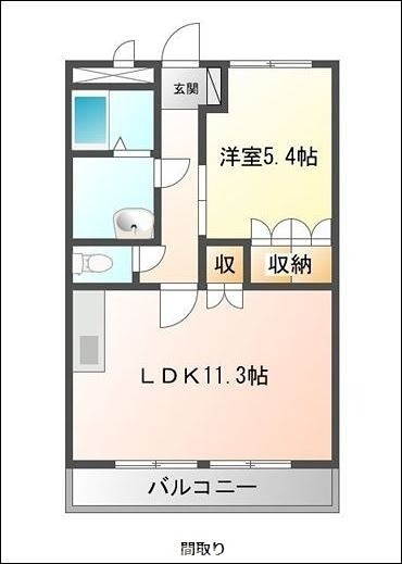 プランドール弐番館 202号室 間取り