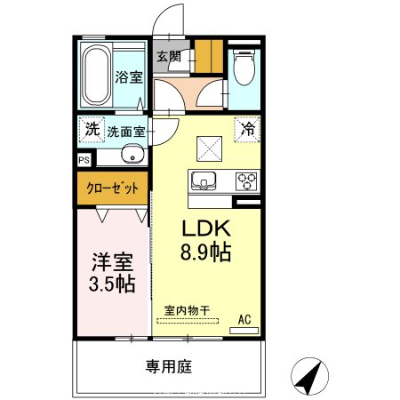 リッチプルメリア 105号室 間取り