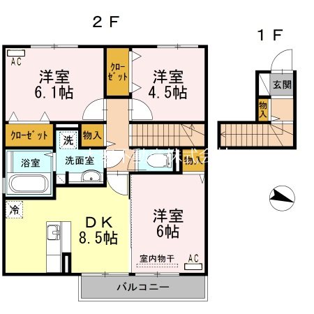 アムールⅡ 間取り図