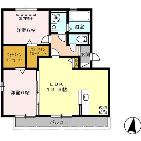 ソシアビューテラスB棟 間取り図