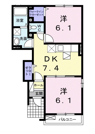 ウィング　メゾンＣ 間取り図