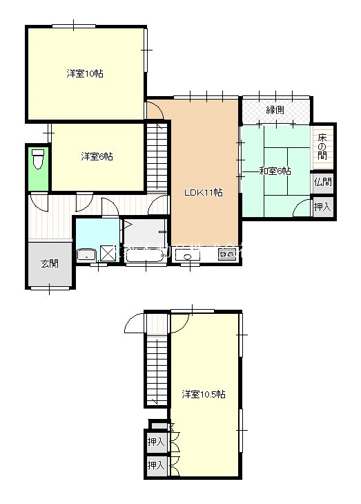 荒木賢治郎貸一戸建Ⅱ 間取り