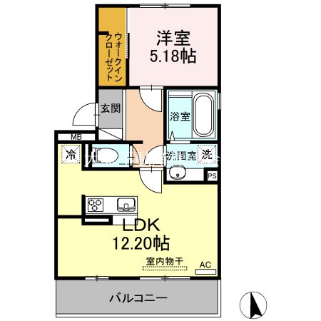 ドゥジエム 301号室 間取り