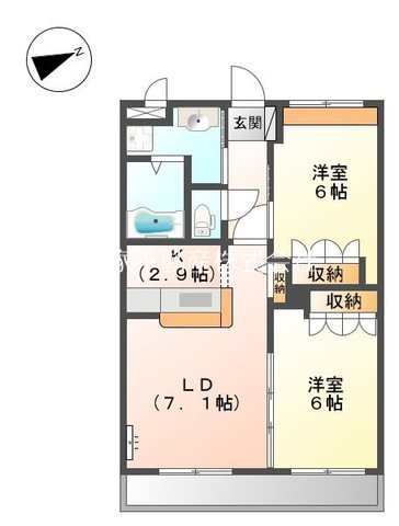 カサ　フェンテ 206号室 間取り