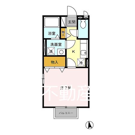 モナリエたかき 203号室 間取り