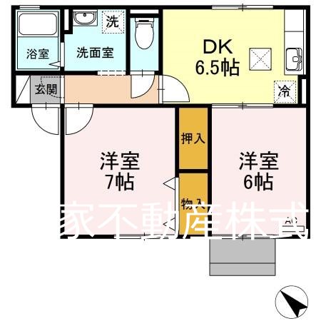 セジュール久山 102号室 間取り