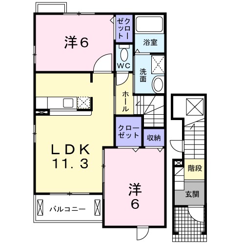 エスポワール弐番館 間取り図