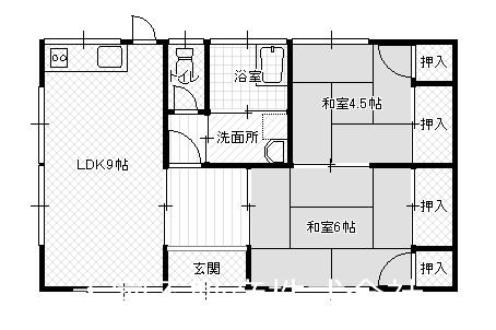 並川アパート 左号室 間取り