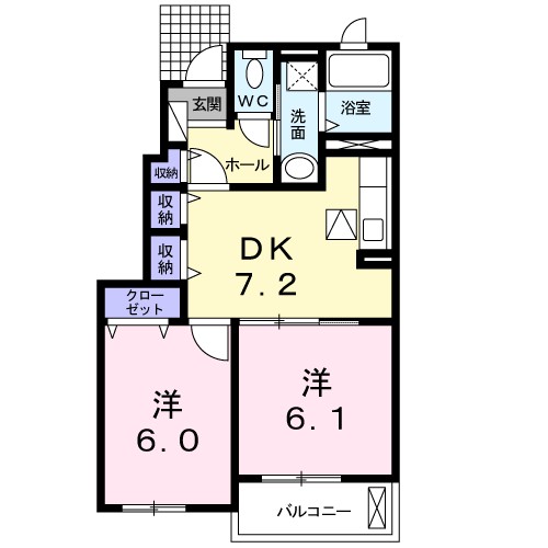 ソレイユ 間取り図