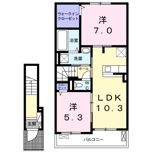 マーレ・インテルノⅡ 間取り図