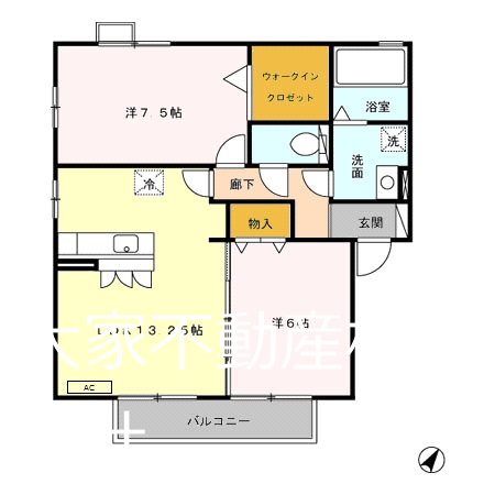 ロイヤルガーデン貝津C棟 間取り図