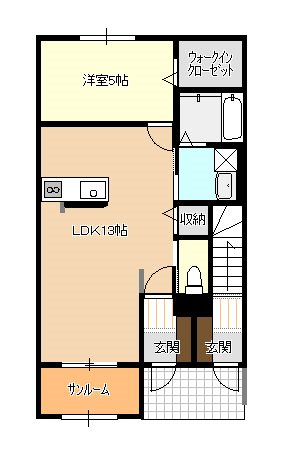 グラスフィールド　A棟 間取り図