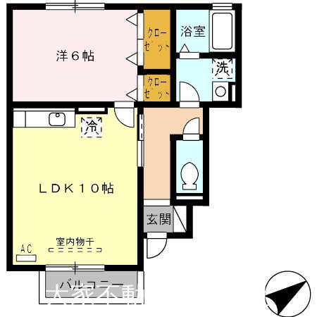 コンフォール 102号室 間取り