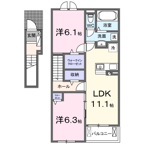 アクア　プラ長田Ⅱ 間取り図