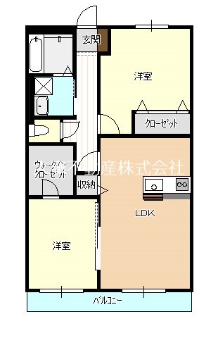 竹松本町新築アパート（仮） 202号室 間取り