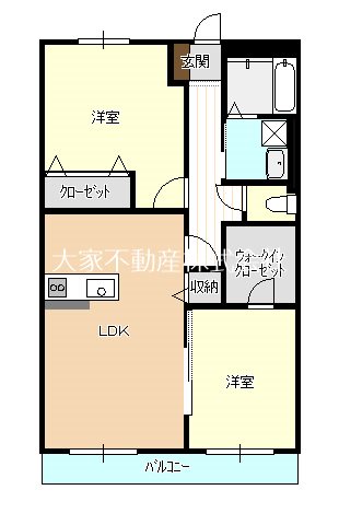 竹松本町新築アパート（仮） 間取り図