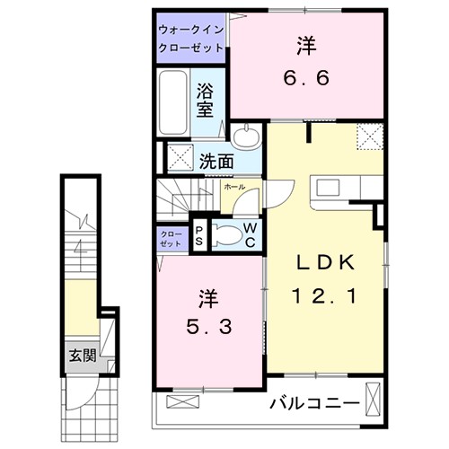 シャルマン　アースリー　Ａ 間取り図