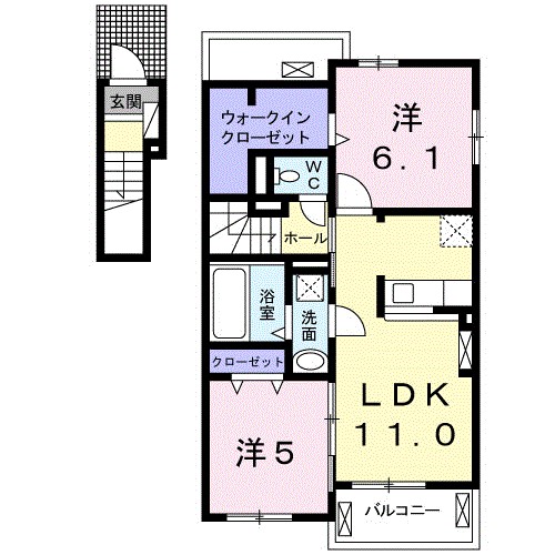 ソレイユ　ベル　Ｂ棟 間取り図