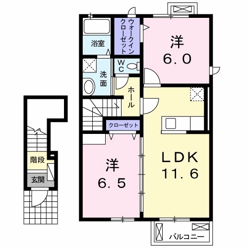 ベルメゾン　Ａ 間取り図