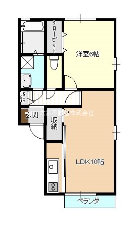 リベルタＮＡＫＡＺＡＴＯ　Ｂ棟 間取り図