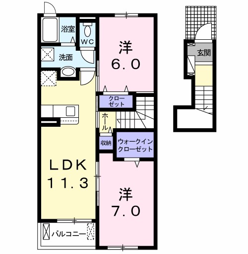 ヒルズ１．愛シティＢ 間取り図