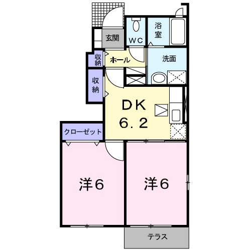 ベルメゾン上小路　弐番館 101号室 間取り