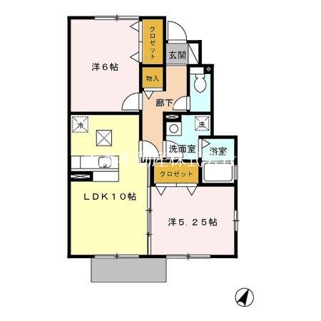 ロイヤルガーデン貝津　Ａ棟 間取り図