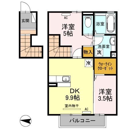 ウィット千々石A棟 203号室 間取り