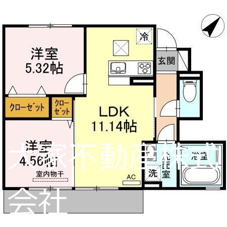 コンフォーティア三城Ⅱ 間取り図