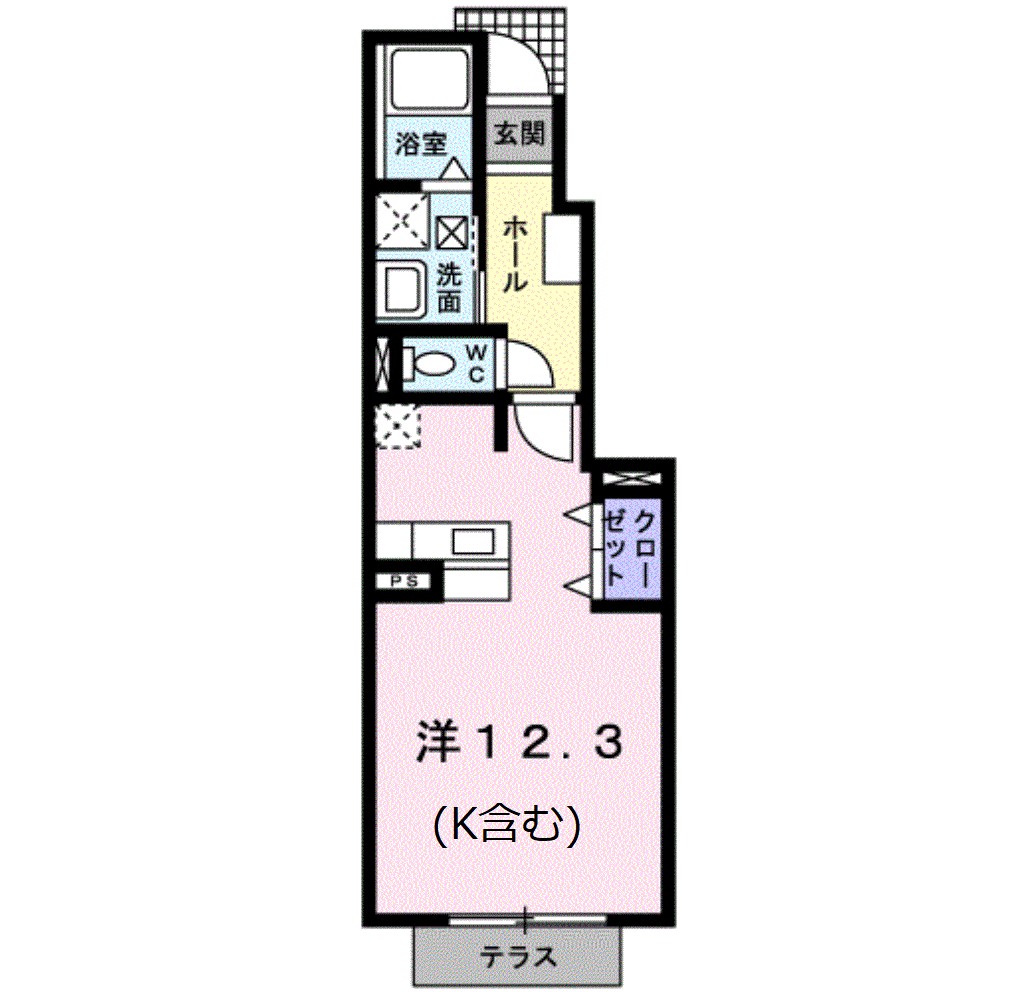 アバンダント 104号室 間取り