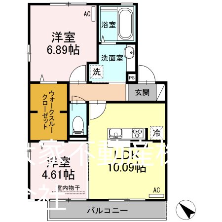 フランボワーズ 205号室 間取り