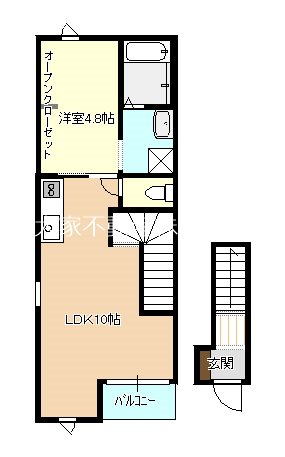 グランドヒルズ 201号室 間取り