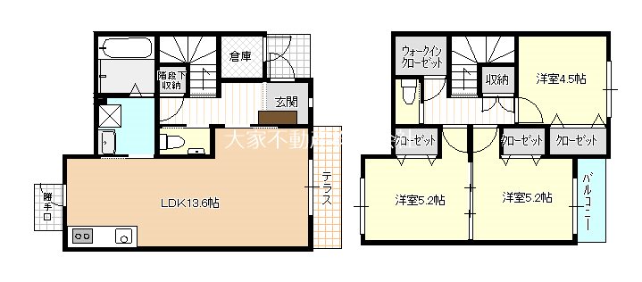 GLANZ　Hime　喜々津 Dtype号室 間取り