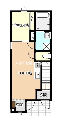 petit soleil  B棟 101号室 間取り