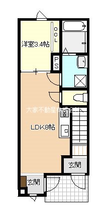 petit soleil  B棟 105号室 間取り