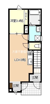 petit soleil  B棟 106号室 間取り