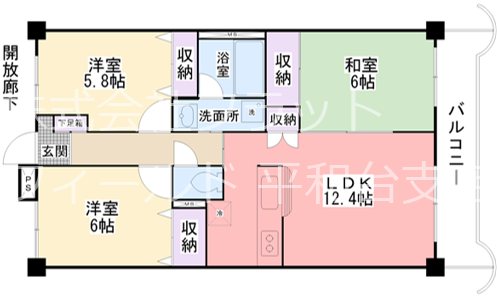 ザ・グランディール平和台II    間取り