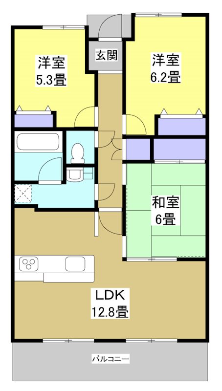 イトーピア中沢グリーンアベニュー(404) 間取り