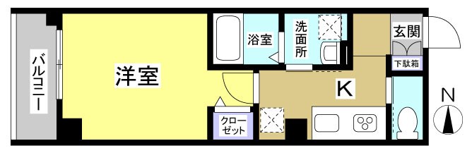 プラザ四天王 403号室 間取り